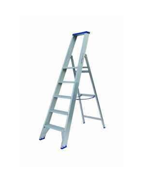 Solide professionele trapladder PT05 treden - 1.25m stahoogte