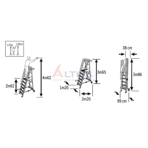 Altrex magazijntrap Rolhouse Pro 10 treden