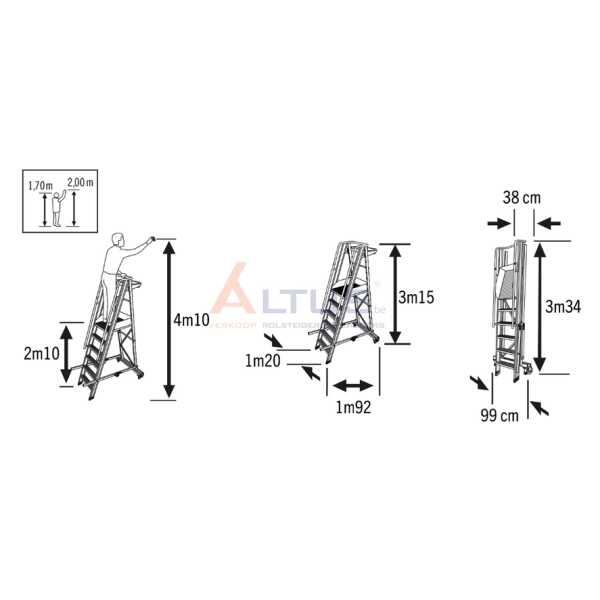 Altrex magazijntrap Rolhouse Pro 8 treden