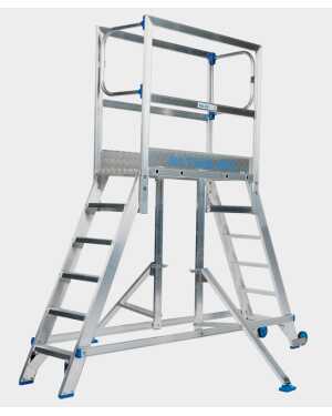 Solide mobiel werkplatform 2x6 - 1.50m stahoogte