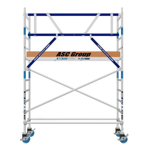 ASC rolsteiger met AGS Pro enkelzijdig - 0,75x1,90 - WH 4,3m - Hout