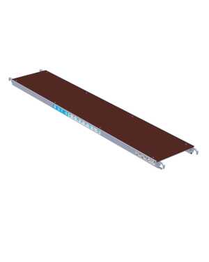 Platform in hout van Euroscaffold. Lengte 1.90m