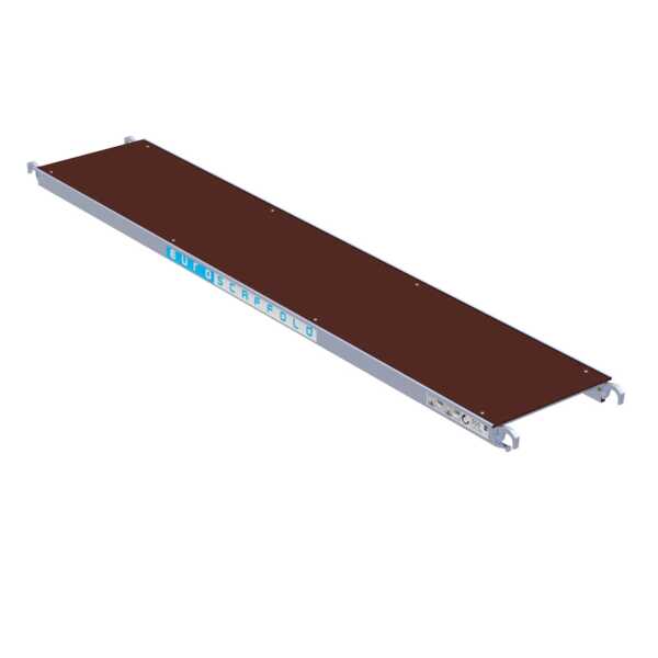 Platform in hout van Euroscaffold. Lengte 1.90m