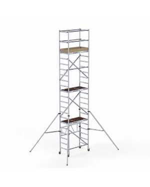 PRO Compact-line module 1+2+3+4 vouwsteiger - 0,75x1,50 - werkhoogte 7,80m - Hout
