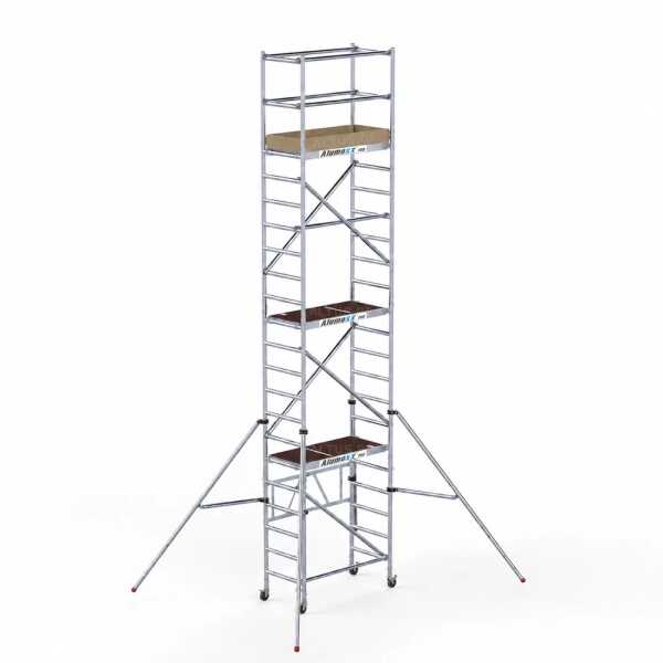 PRO Compact-line module 1+2+3+4 vouwsteiger - 0,75x1,50 - werkhoogte 7,80m - Hout