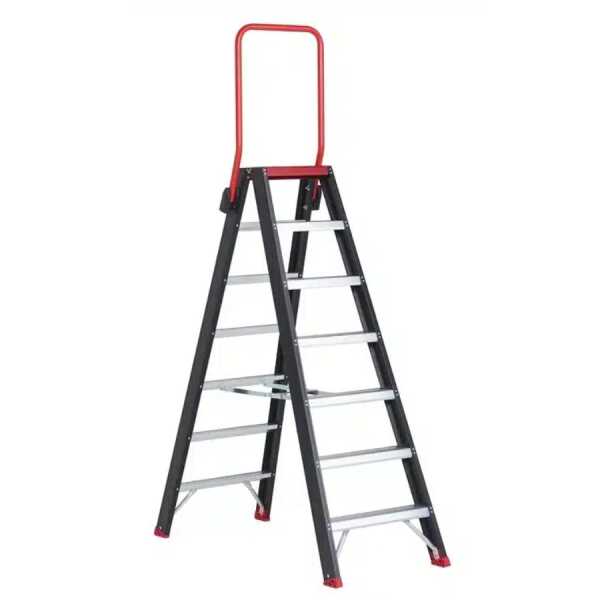 Altrex 2x7 dubbele trapladder Taurus met steunbeugel – hoogtste trede op 1.65m