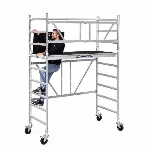 PRO Kamersteiger 90x190x3,80m werkhoogte + platform 30 cm
