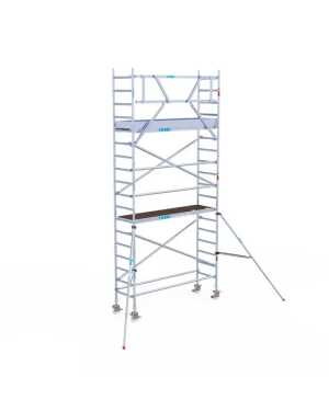 Aluminium rolsteiger 0.75x2.50x6.20m werkhoogte hout