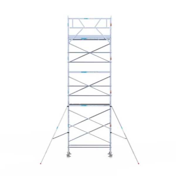 Aluminium rolsteiger 0.75x2.50x9.20m werkhoogte met lichtgewicht carbon platformen