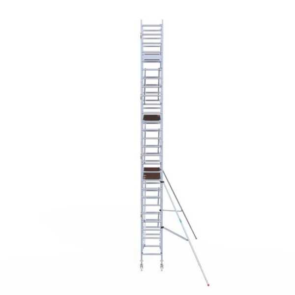 Aluminium rolsteiger 0.75x2.50x9.20m werkhoogte met lichtgewicht carbon platformen