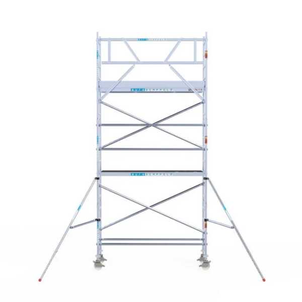 Aluminium rolsteiger 0.75x2.50x6.20m werkhoogte hout