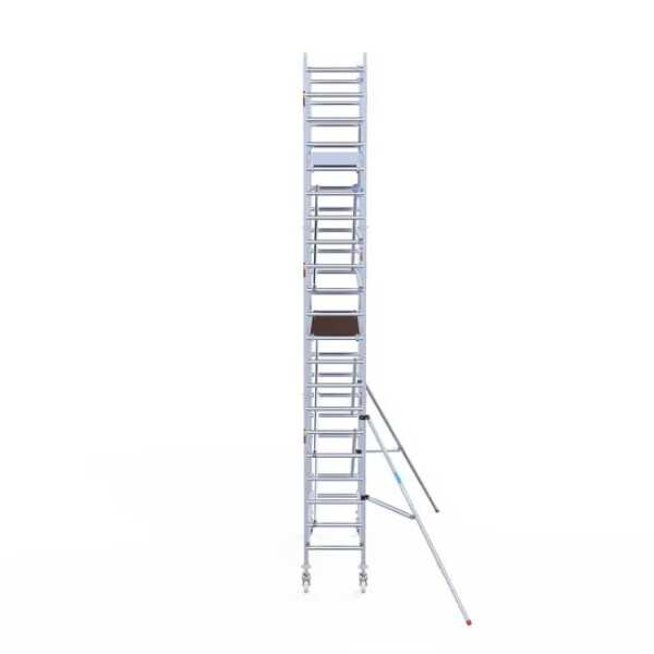 Aluminium rolsteiger 0.75x2.50x7.20m werkhoogte met lichtgewicht platformen