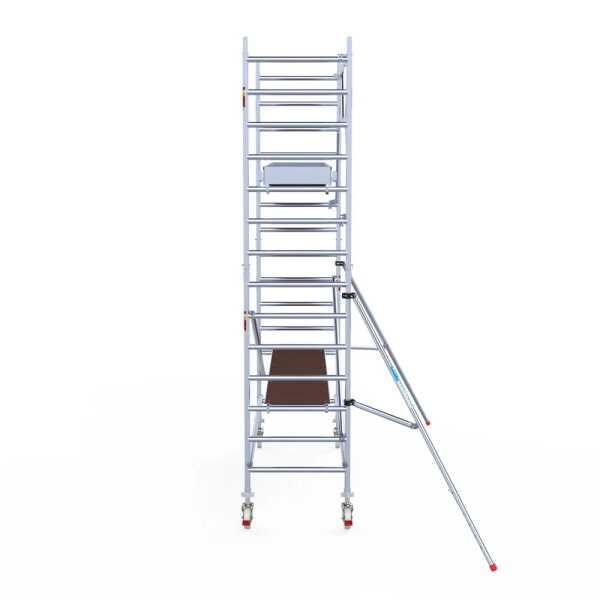 Professionele aluminium gevelvrije rolsteiger 0.90x3.05x5.2m werkhoogte enkele voorloopleuning