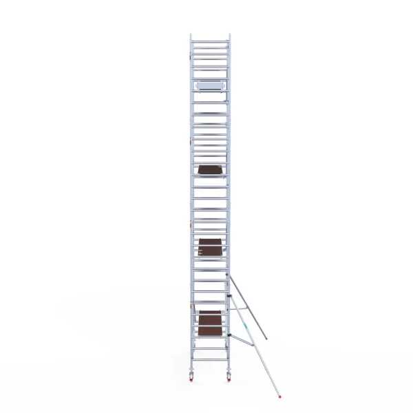 Professionele aluminium gevelvrije rolsteiger 0.90x2.50x9.2m werkhoogte enkele voorloopleuning