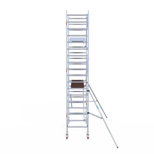 Professionele aluminium gevelvrije rolsteiger 0.90x2.50x6.2m werkhoogte enkele voorloopleuning
