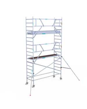 Professionele aluminium gevelvrije rolsteiger 0.90x3.05x6.2m werkhoogte enkele voorloopleuning