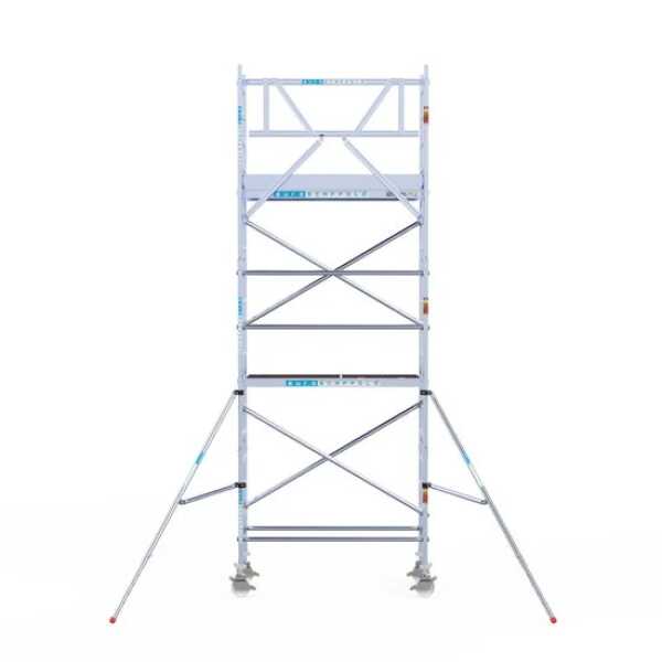 Aluminium rolsteiger 0.75x1.90x6.20m werkhoogte met lichtgewicht platformen