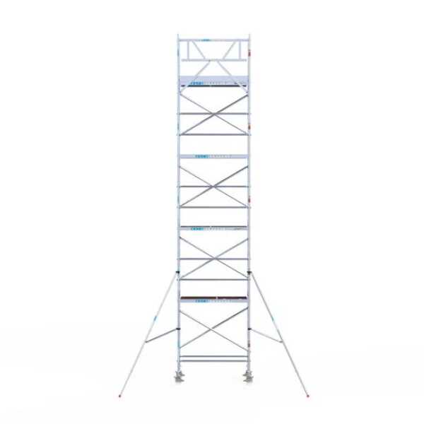 Aluminium rolsteiger 0.75x1.90x10.20m werkhoogte hout