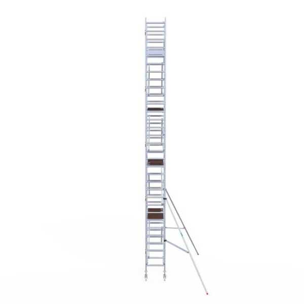 Aluminium rolsteiger 0.75x1.90x10.20m werkhoogte hout