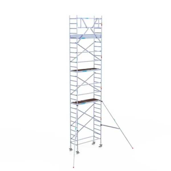 Aluminium rolsteiger 0.75x1.90x9.20m werkhoogte met lichtgewicht carbon platformen