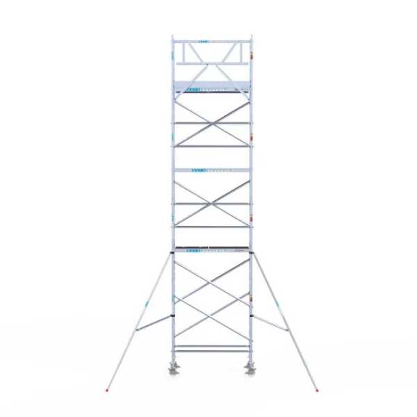 Aluminium rolsteiger 0.75x1.90x9.20m werkhoogte met lichtgewicht carbon platformen
