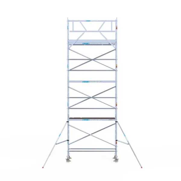Aluminium rolsteiger 0.75x2.50x8.20m werkhoogte met lichtgewicht carbon platformen