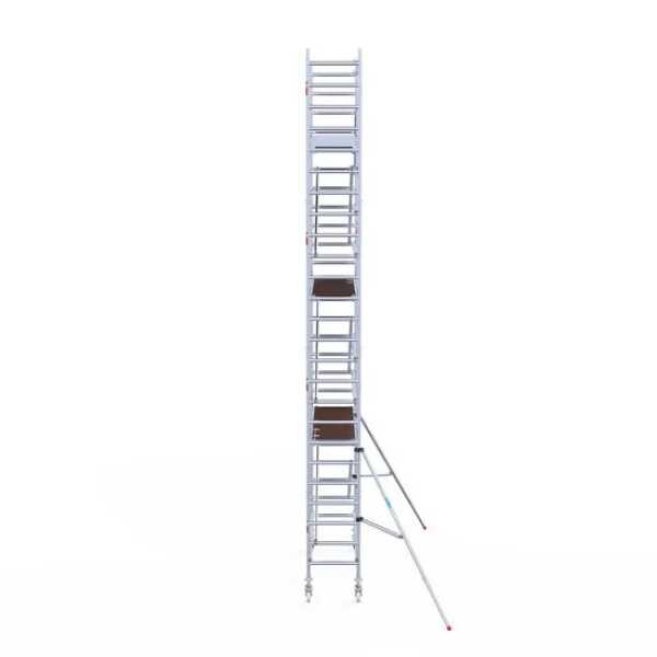 Aluminium rolsteiger 0.75x2.50x8.20m werkhoogte met lichtgewicht carbon platformen