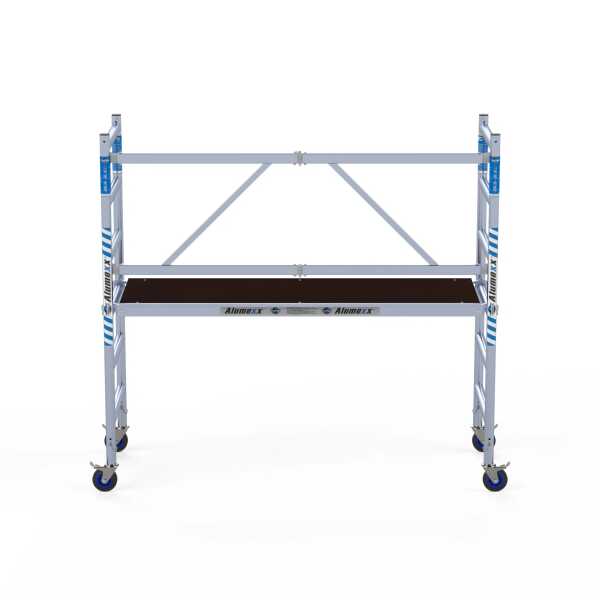 6-sports BasiQ kamersteiger - Platform zonder luik 0.75x1.90x3.00m wh
