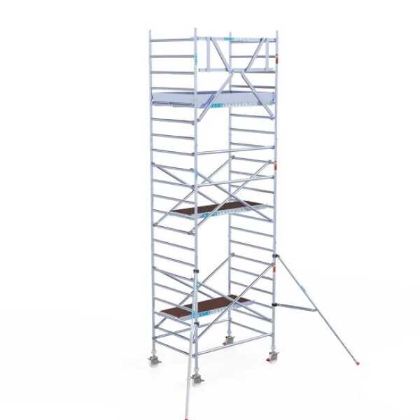 Professionele rolsteiger 135x190x7,20m werkhoogte wooddeck