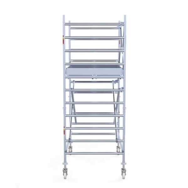 Professionele rolsteiger 135x190x4,20m werkhoogte wooddeck