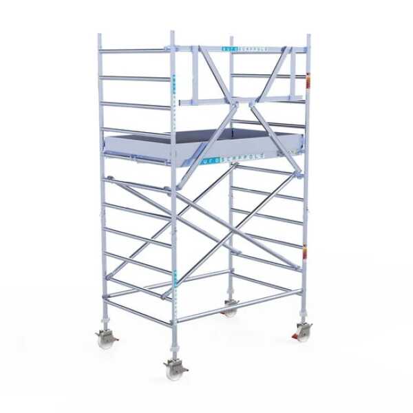 Professionele rolsteiger 135x190x4,20m werkhoogte wooddeck