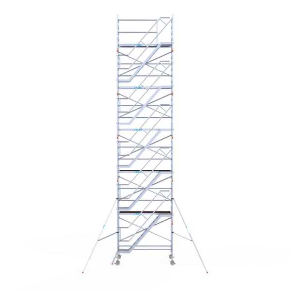 Professionele aluminium trappentoren 1.35x2.50x12.20m werkhoogte