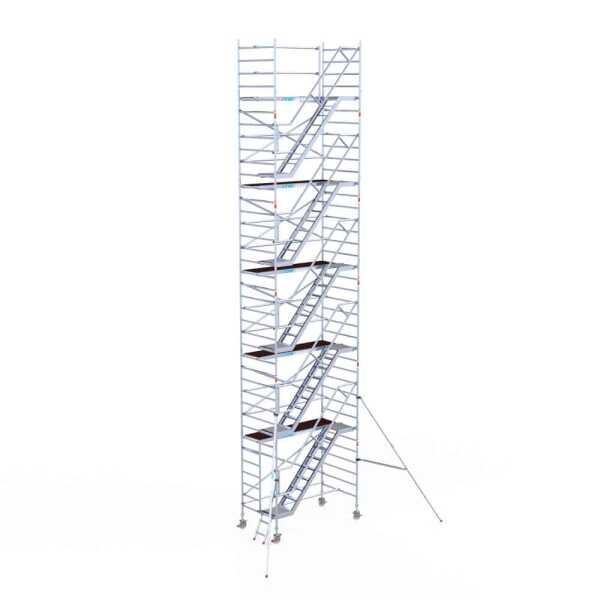Professionele aluminium trappentoren 1.35x2.50x12.20m werkhoogte