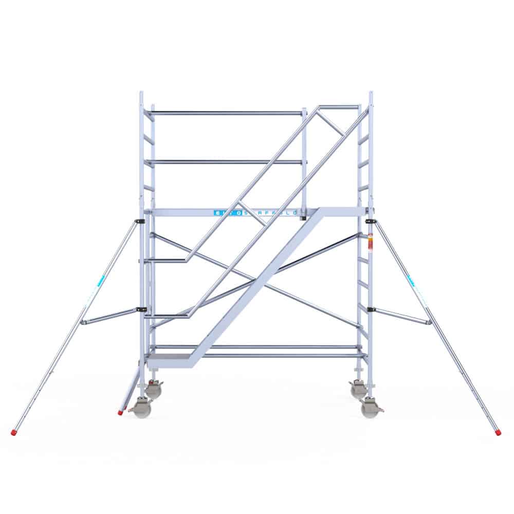 Professionele aluminium trappentoren 1.35x2.50x4.20m werkhoogte - Afbeelding 3