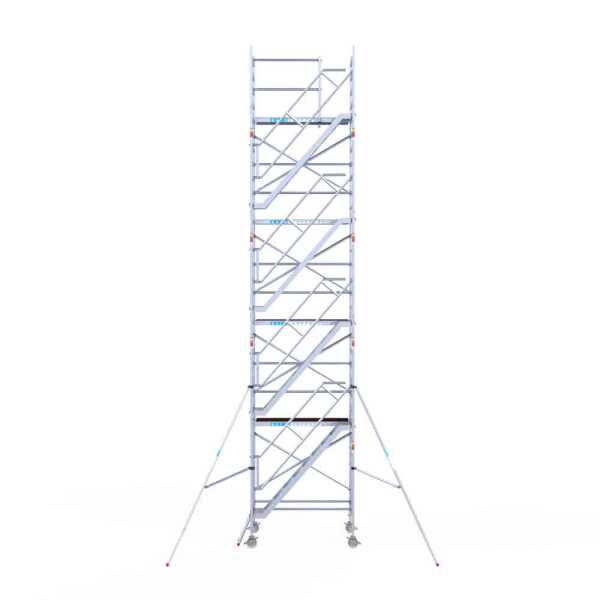 Professionele aluminium trappentoren 1.35x1.90x10.20m werkhoogte