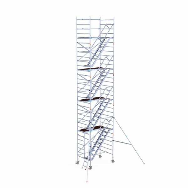 Professionele aluminium trappentoren 1.35x1.90x10.20m werkhoogte