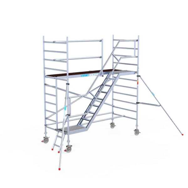 Pro. alu trappentoren carbondeck 1.35x3.05x4.20m werkhoogte