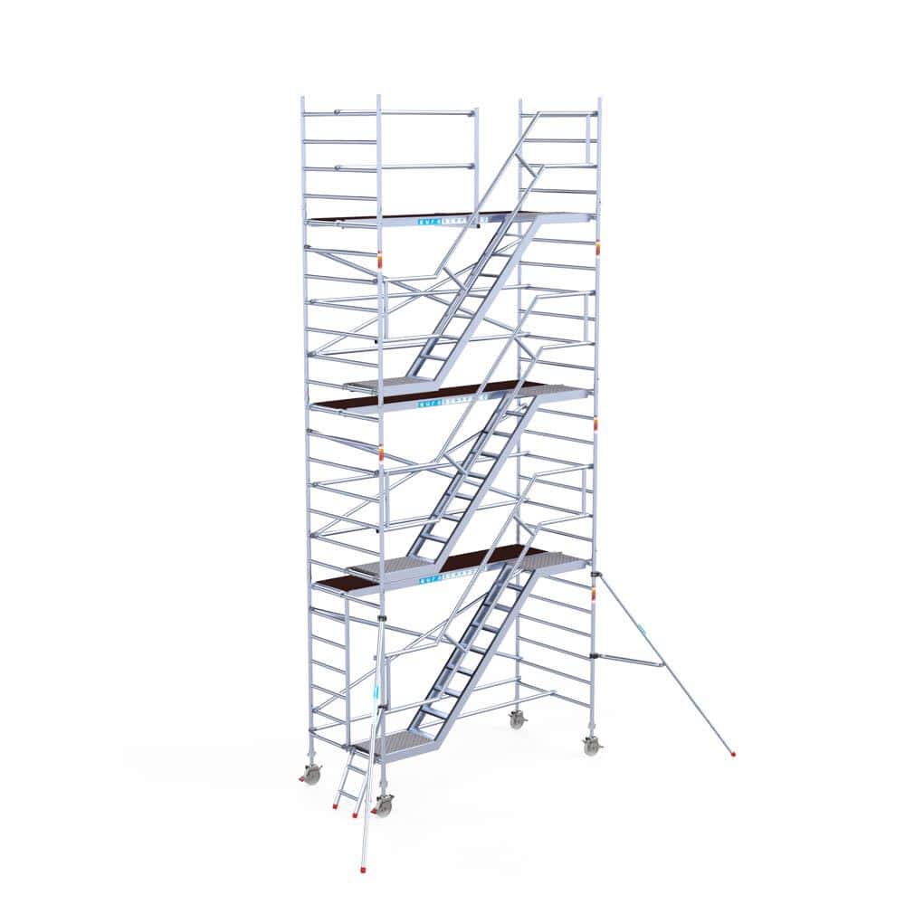 Pro. alu trappentoren carbondeck 1.35x3.05x8.20m werkhoogte