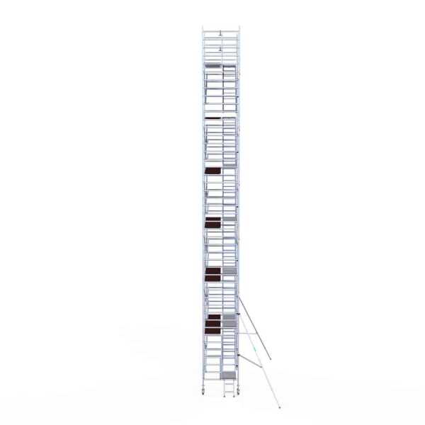 Professionele aluminium trappentoren 1.35x3.05x14.20m werkhoogte