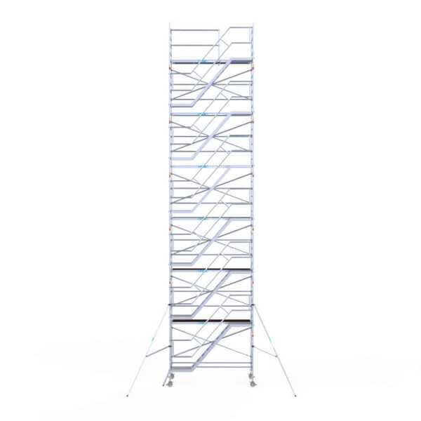 Professionele aluminium trappentoren 1.35x3.05x14.20m werkhoogte