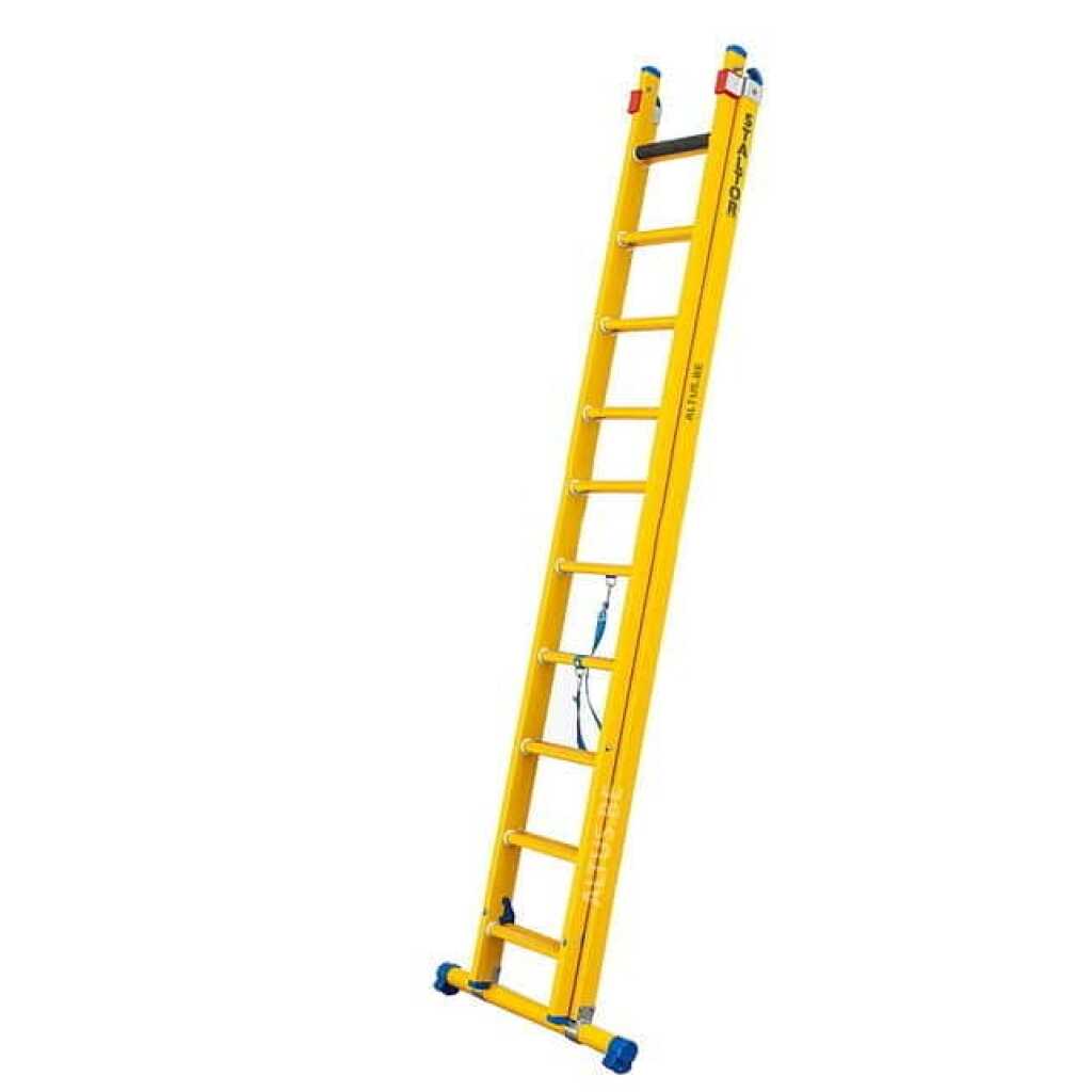 2-delige glasvezel omvormladder 2x10 sporten met stabilisatiebalk