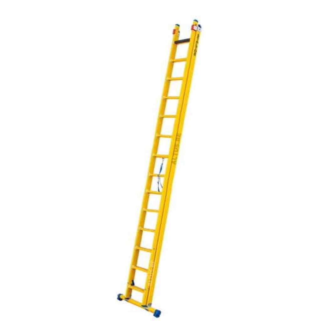 2-delige glasvezel omvormladder 2x14 sporten met stabilisatiebalk