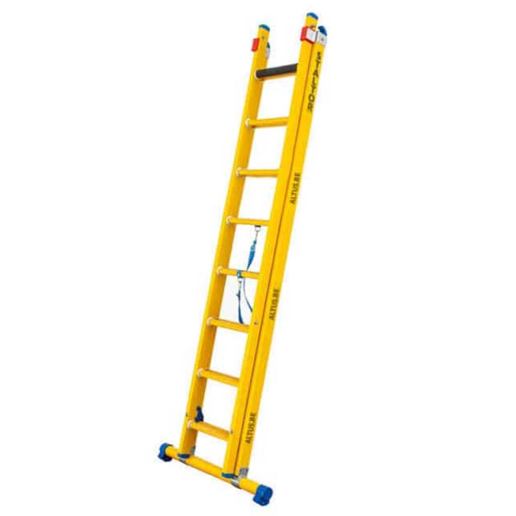 2-delige glasvezel omvormladder 2x8 sporten met stabilisatiebalk