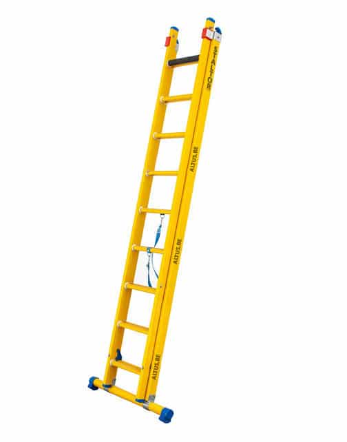2-delige glasvezel omvormladder 2x9 sporten met stabilisatiebalk