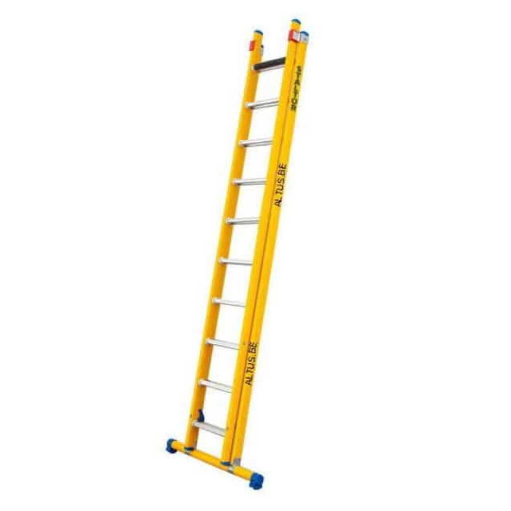 2-delige glasvezel opsteekladder 2x10 alu sporten