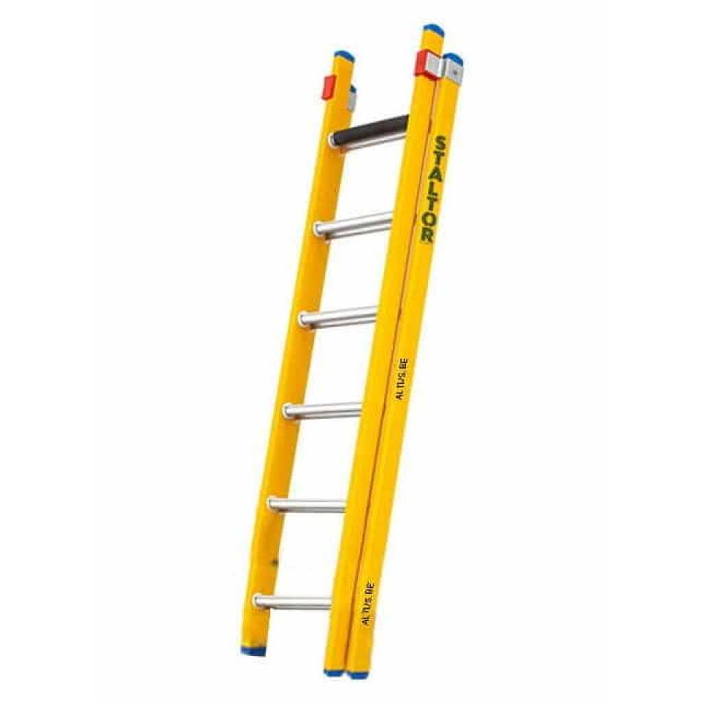2-delige glasvezel opsteekladder 2x6 alu sporten