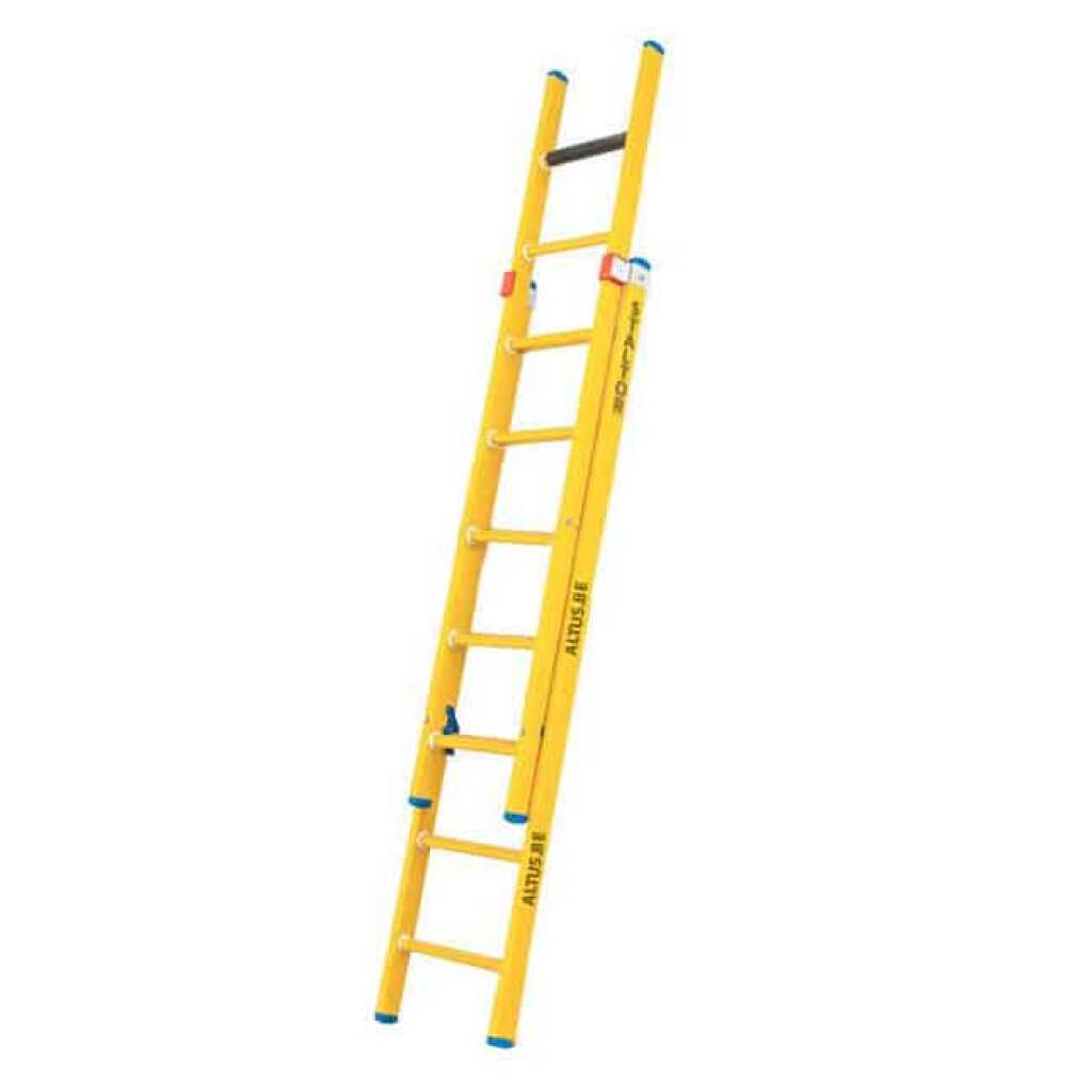 2-delige glasvezel opsteekladder 2x7 sporten