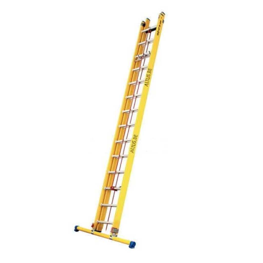 2-delige glasvezel touwschuifladder 2x14 alu sporten