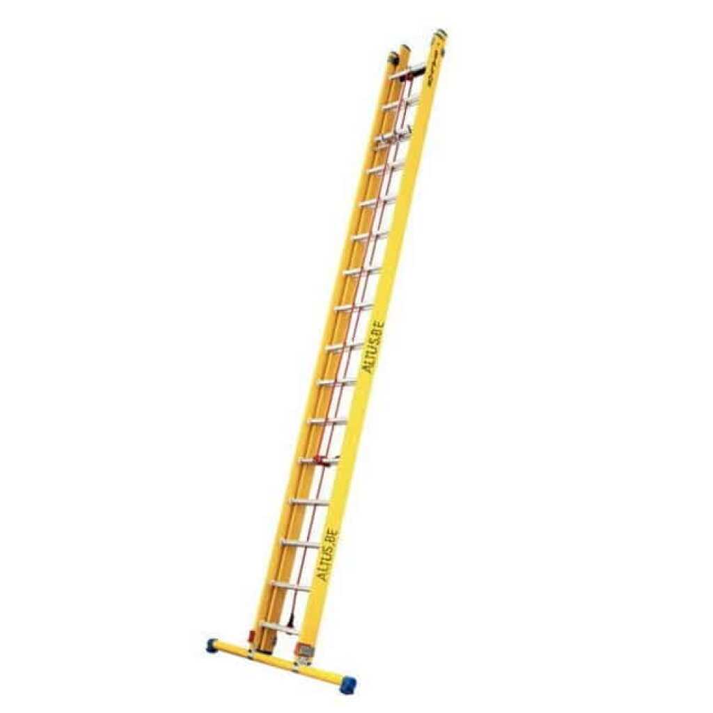 2-delige glasvezel touwschuifladder 2x16 alu sporten