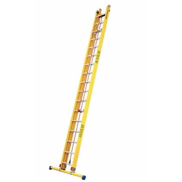 2-delige glasvezel touwschuifladder 2x17 alu sporten